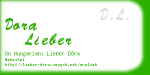 dora lieber business card
